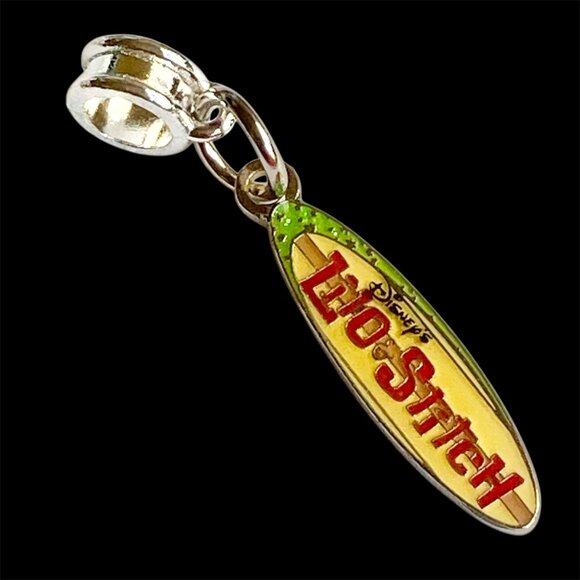 Disney Lilo & Stitch European Slider Bead Charm Surfboard Aulani Hawaii Ohana - Picture 2 of 8
